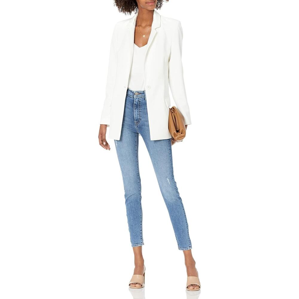The Drop Women's Blake Long Blazer Size XL- Ivory